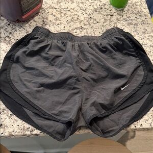 Nike Women's Charcoal and Black Athletic Shorts